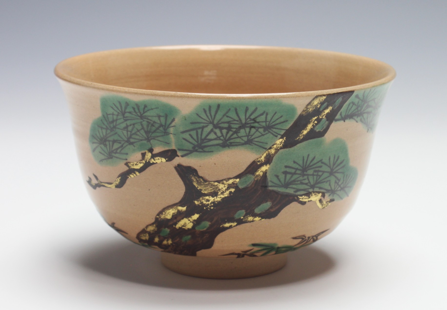色絵老松茶碗