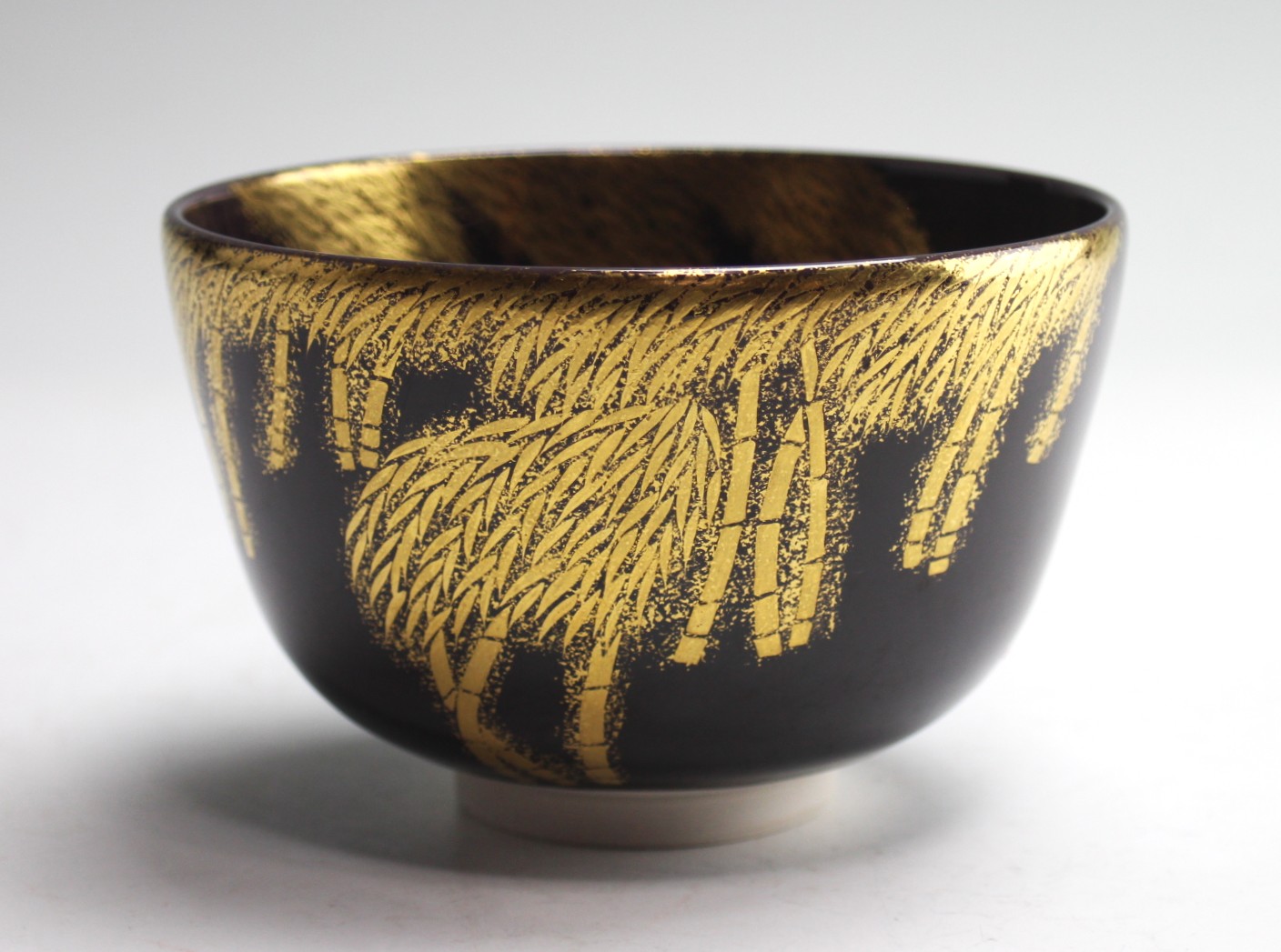 紫交趾竹林茶碗