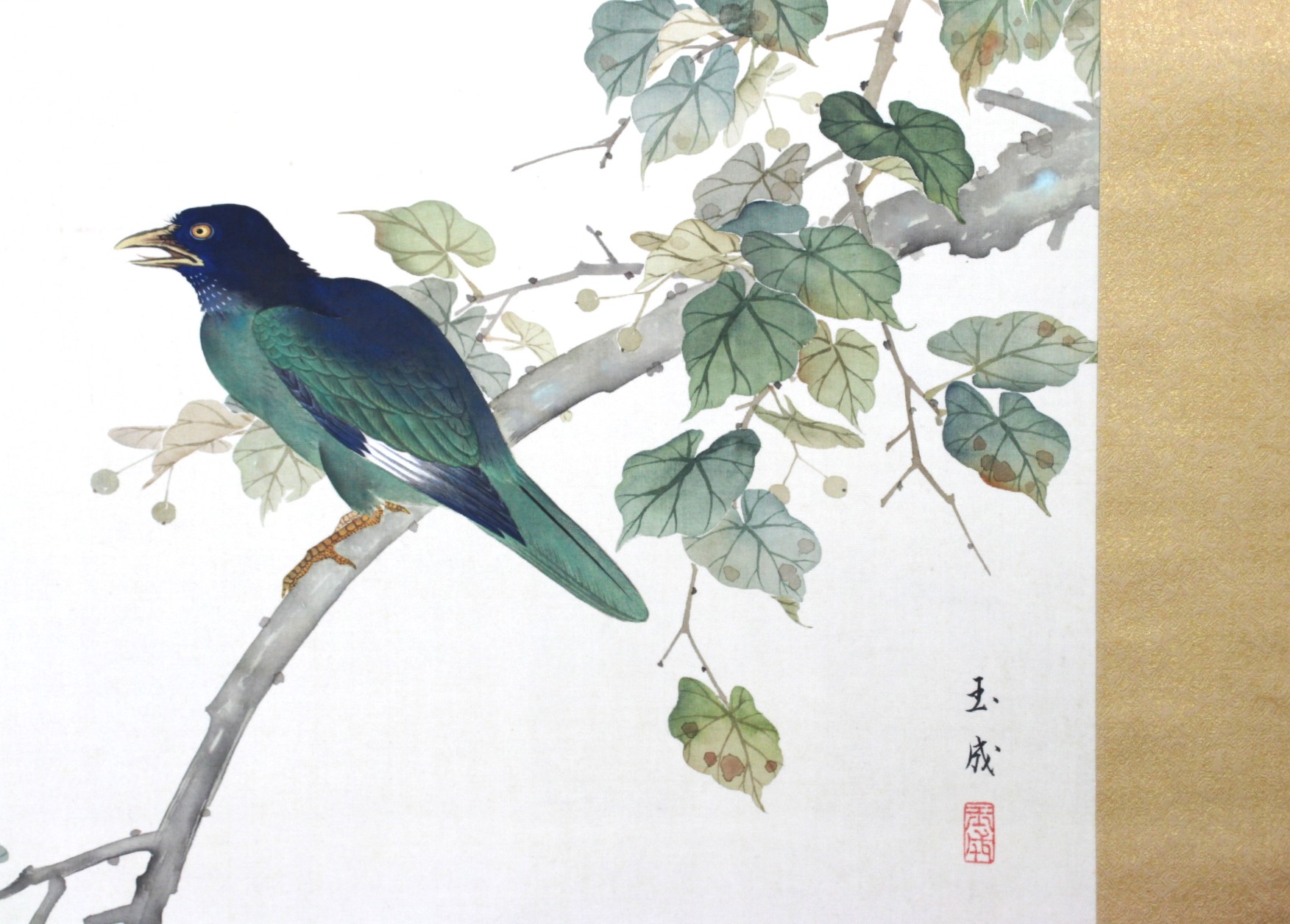 幅「菩提樹仏法鳥」