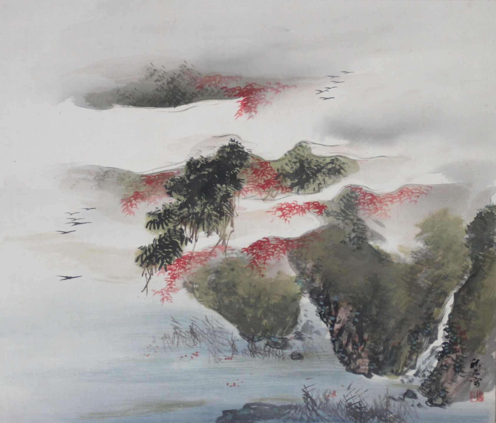 幅｢紅葉飛雁之図｣