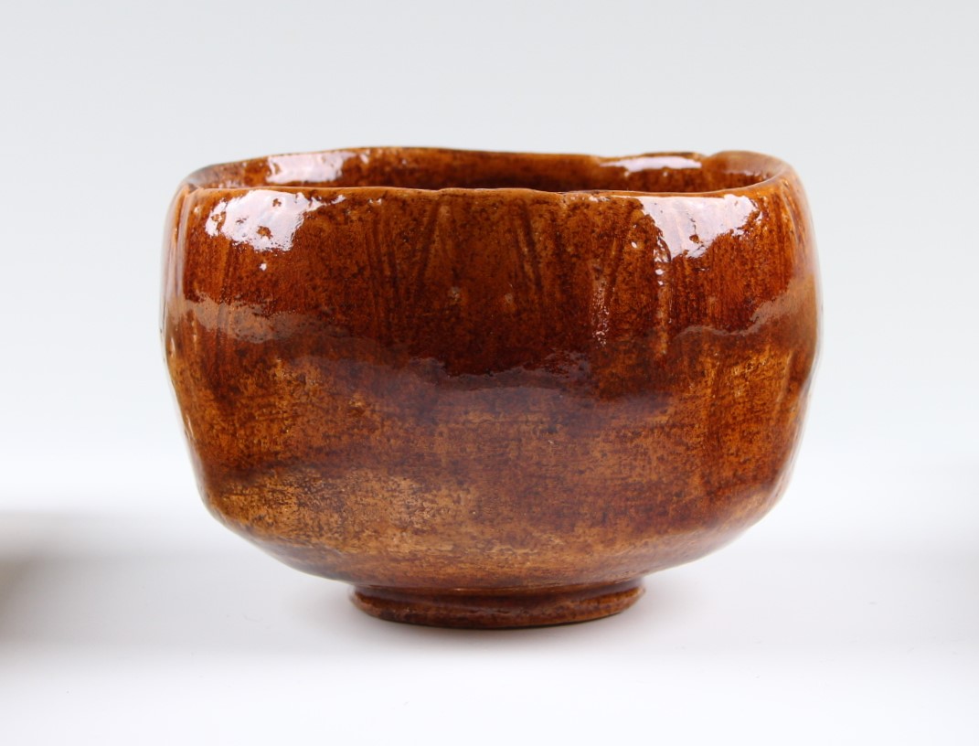 飴釉茶碗 古稀作 the 10th ohi, chozaemon ame-yu bowl