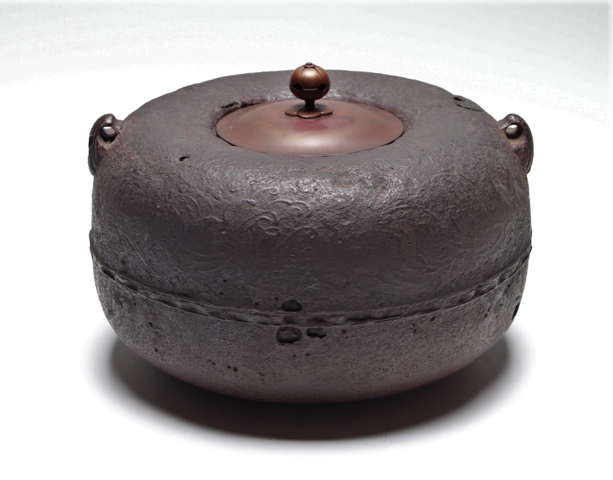 大國柏斎写 波地紋姥口釜