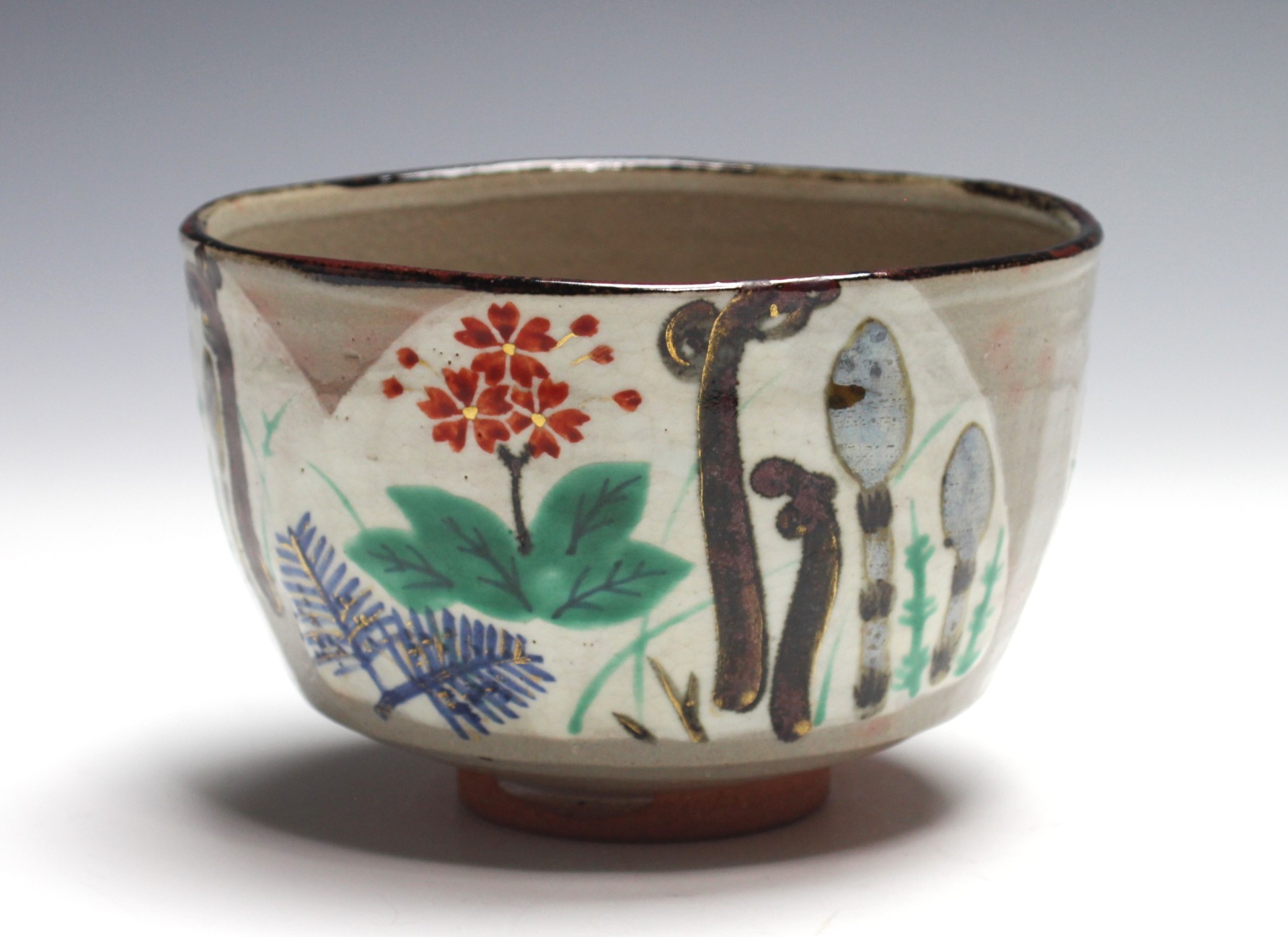 乾山写春草茶碗